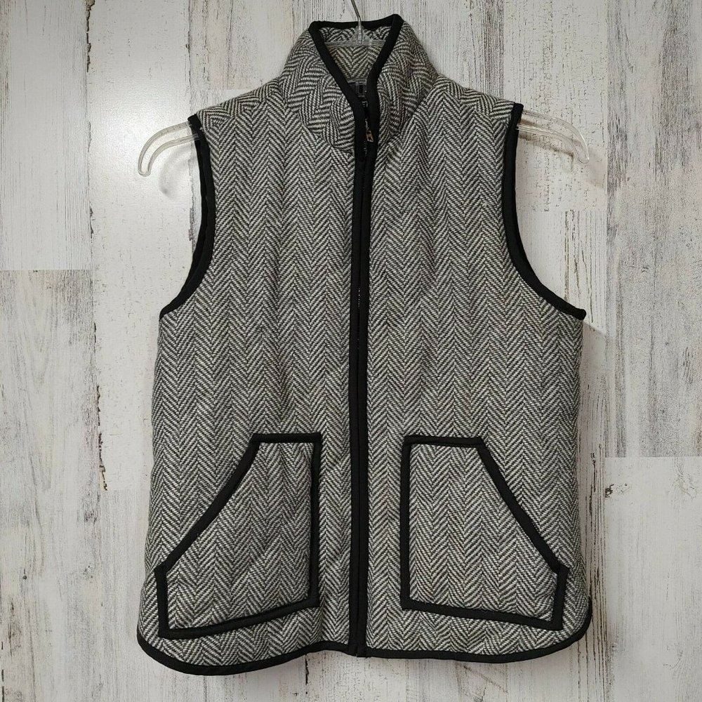 Shein Women's Small Vest Quilted Full Zip Pockets Thick Warm